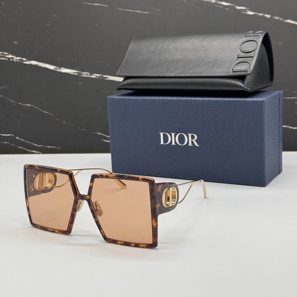 NEW DIOR OVERSIZED HAVANA WOMEN SUNGLASSES DIOR 30MONTAIGNE SU 26L0 EYEWEAR - Picture 2 of 10
